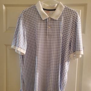Brooks brothers blue and white polo